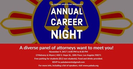 Annual Career Night on Nov. 9, 2017 (Past)